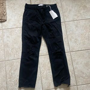 Vici Black Distressed Women Jeans